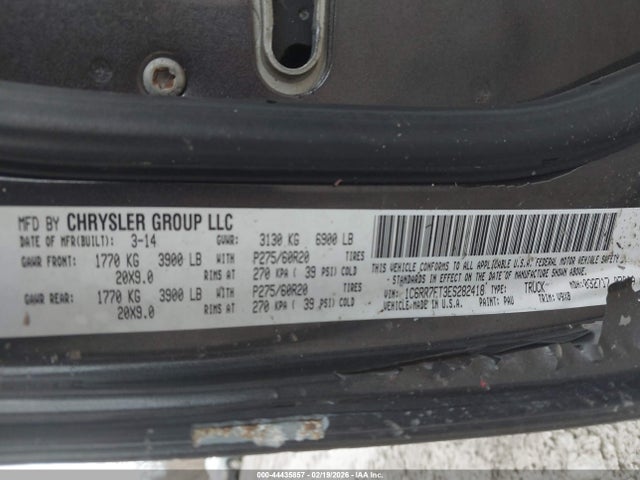 2014 Ram 1500 Express მანქანა იყიდება აუქციონზე, vin: 1C6RR7FT3ES282418, აუქციონის ნომერი: 44435857