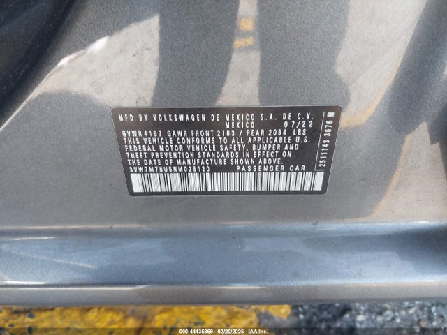 3VW7M7BU5NM025120 Volkswagen Jetta 1.5t Se