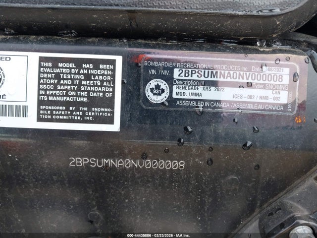 Ski Doo Renegade 800r 2022 2BPSUMNA0NV000008 Image 9