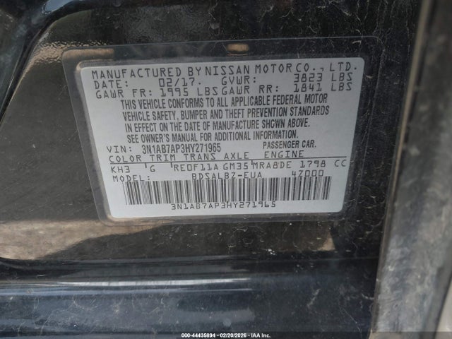 Nissan SENTRA S 2017 3N1AB7AP3HY271965 Image 9
