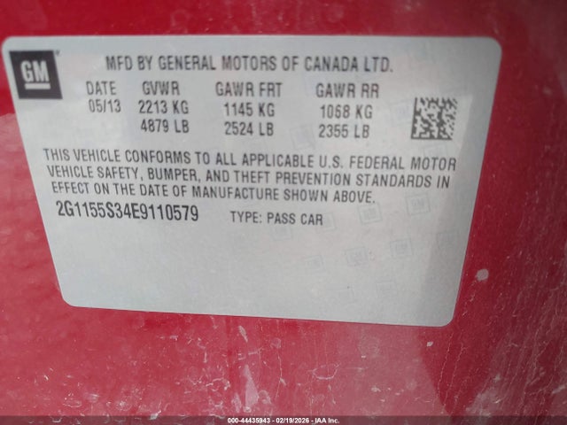 Chevrolet IMPALA 2LZ 2014 2G1155S34E9110579 Image 9