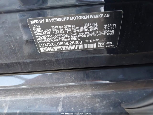 5UXCX6C08L9B26308 BMW X7 M50i