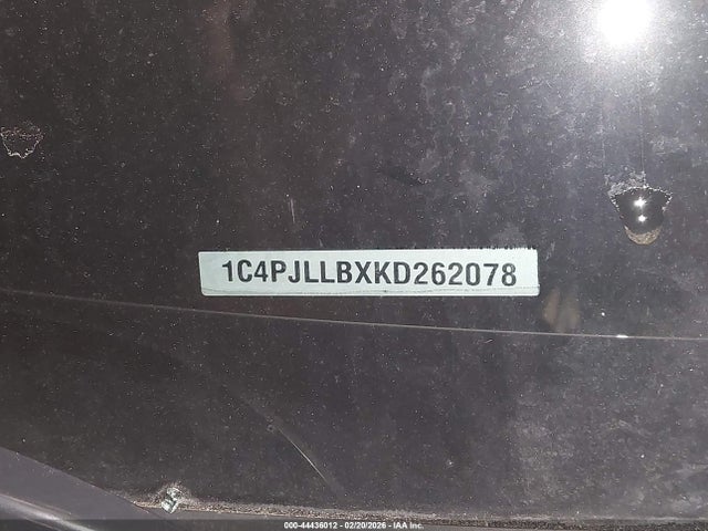 1C4PJLLBXKD262078 Jeep Cherokee Latitude Plus Fwd
