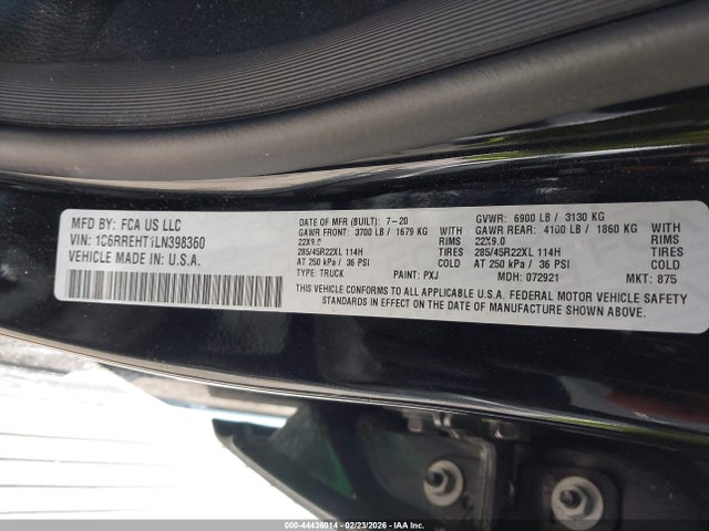 2020 RAM 1500 1C6RREHT1LN398360 Photo 8