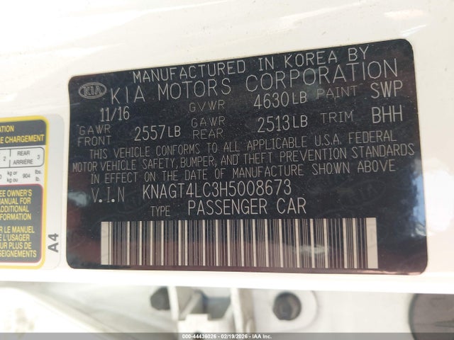 2017 KIA OPTIMA HYBRID KNAGT4LC3H5008673 Photo 8