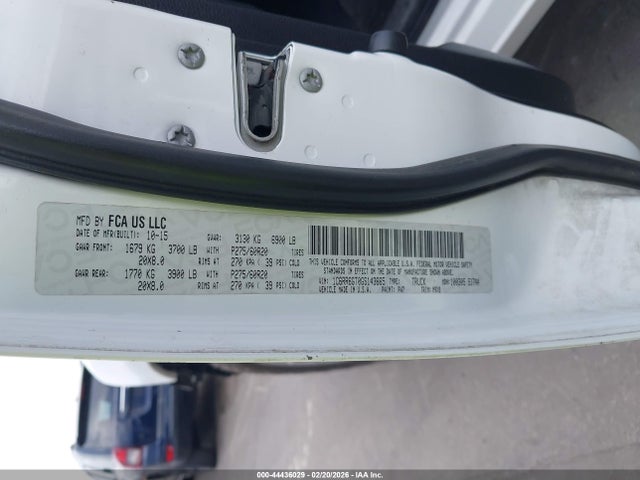 Продаж на аукціоні авто 2016 Ram 1500 Big Horn, vin: 1C6RR6GT0GS143665, номер лоту: 44436029