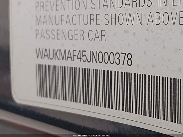 WAUKMAF45JN000378 Audi A4 2.0t Tech Ultra Premium/2.0t Ultra Premium