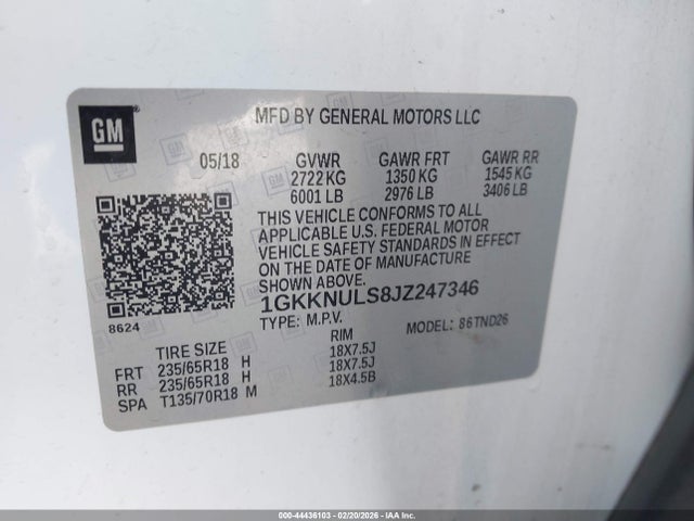 1GKKNULS8JZ247346 GMC Acadia Slt-1