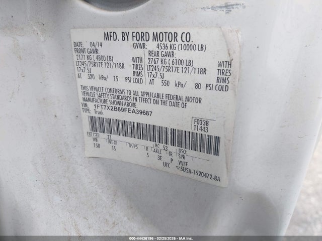 Ford F-250 Xl 2015 1FT7X2B69FEA39687 Image 9