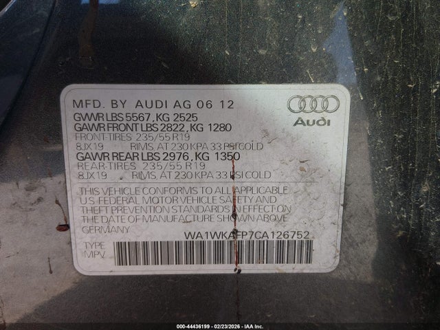 2012 AUDI Q5 WA1WKAFP7CA126752 Photo 8