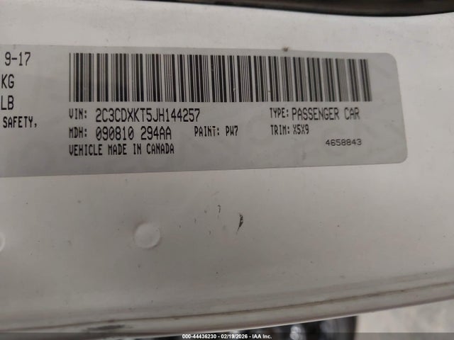 Aukcja sprzedaży 2018 Dodge Charger Police Awd, vin: 2C3CDXKT5JH144257, numer aukcji: 44436230