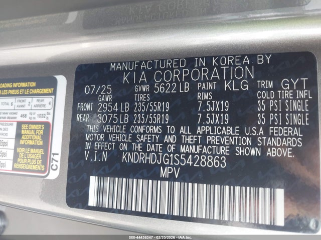 2025 KIA SORENTO HYBRID KNDRHDJG1S5428863 Photo 8
