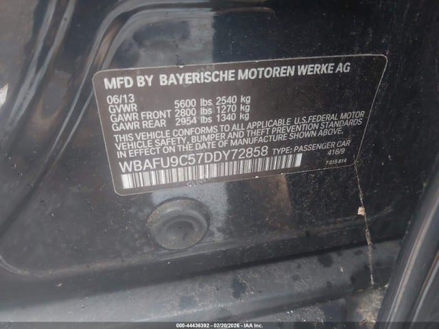 Продажа на аукционе авто 2013 Bmw 550i Xdrive, vin: WBAFU9C57DDY72858, номер лота: 44436392