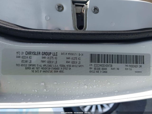 44436396 :رقم المزاد ، 2C3CCAAG5EH354738 vin ، 2014 Chrysler 300 مزاد بيع
