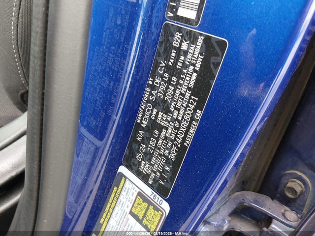3KPF24ADXRE800421 KIA Forte Lxs