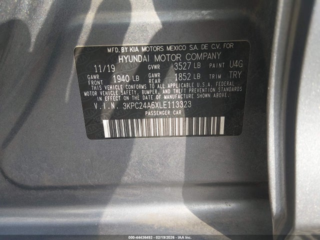 2020 HYUNDAI ACCENT 3KPC24A6XLE113323 Photo 8