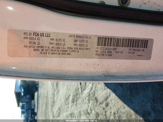 Aukcja sprzedaży 2020 Dodge Charger Sxt Rwd, vin: 2C3CDXBG9LH119397, numer aukcji: 44436493