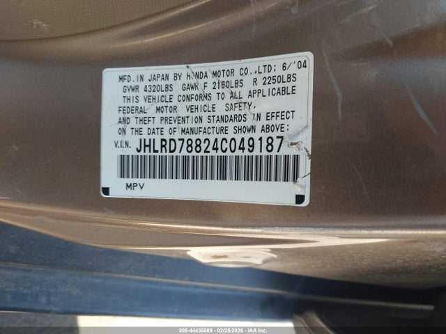 2004 HONDA CR-V JHLRD78824C049187 Photo 8