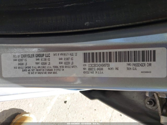 Aukcja sprzedaży 2013 Chrysler 200 Limited, vin: 1C3CCBCGXDN509759, numer aukcji: 44436609