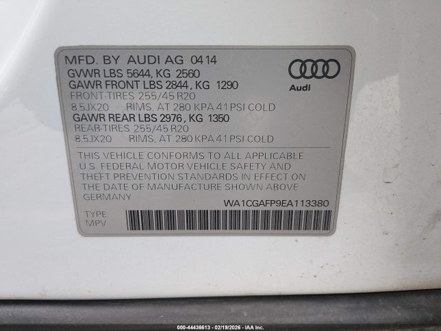2014 AUDI SQ5 WA1CGAFP9EA113380 Photo 8