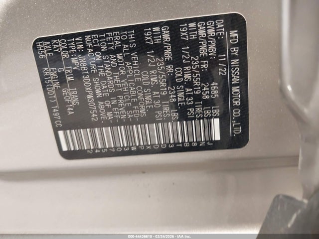 Aukcja sprzedaży 2023 Nissan Rogue Platinum Intelligent Awd, vin: JN8BT3DDXPW307542, numer aukcji: 44436618