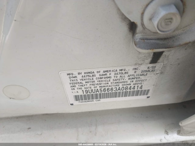 Aukcja sprzedaży 2003 Acura Tl 3.2, vin: 19UUA56663A084414, numer aukcji: 44436669
