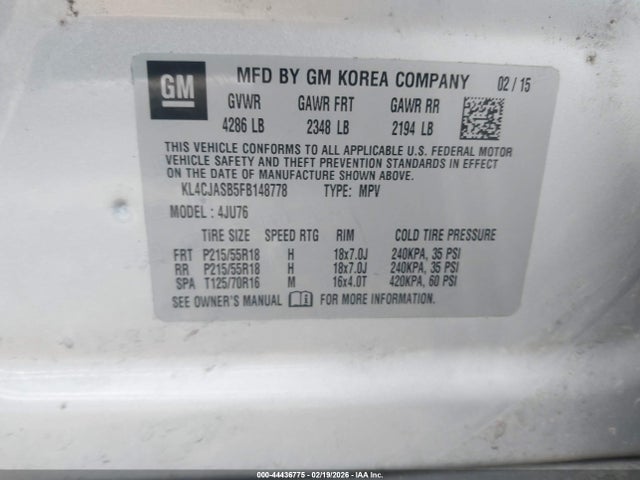 Buick Encore 2015 KL4CJASB5FB148778 Image 9
