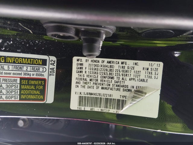 Honda CR-V EX 2014 5J6RM4H52EL022181 Image 9