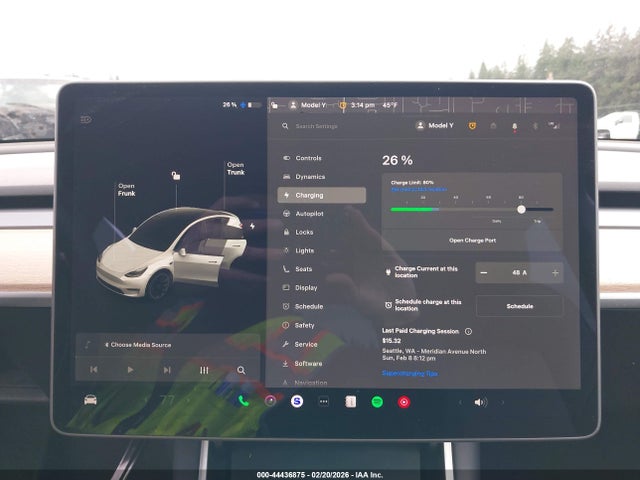 Aukcja sprzedaży 2020 Tesla Model Y Long Range Dual Motor All-wheel Drive, vin: 5YJYGDEE2LF041729, numer aukcji: 44436875