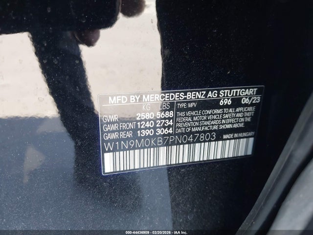W1N9M0KB7PN047803 Mercedes-Benz Eqb 300 Suv 4matic