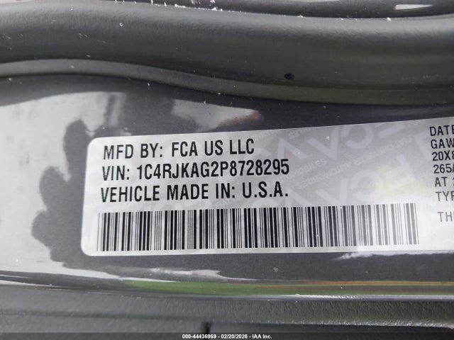 44436969 :رقم المزاد ، 1C4RJKAG2P8728295 vin ، 2023 Jeep Grand Cherokee L Altitude 4x4 مزاد بيع