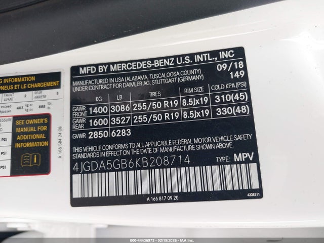 2019 MERCEDES-BENZ GLE 400 4JGDA5GB6KB208714 Photo 8