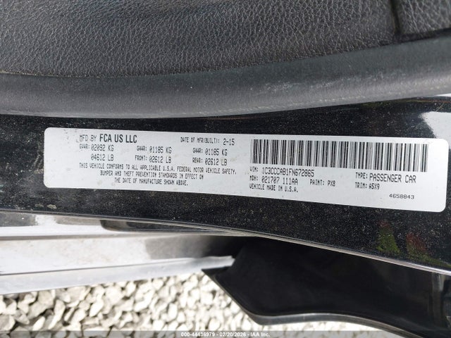 44436979 :رقم المزاد ، 1C3CCCAB1FN672865 vin ، 2015 Chrysler 200 Limited مزاد بيع