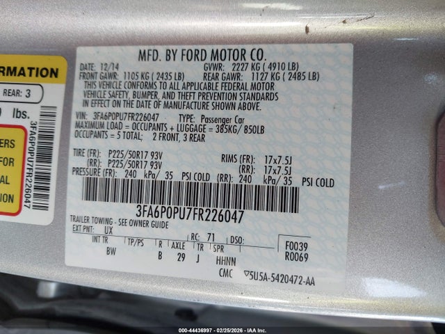 Ford Fusion Energi Se Luxury 2015 3FA6P0PU7FR226047 Image 9