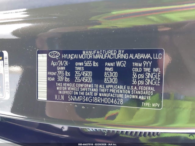 2024 HYUNDAI SANTA FE HYBRID 5NMP34G18RH004628 Photo 8