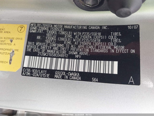 Продаж на аукціоні авто 2008 Lexus Rx 350, vin: 2T2GK31U58C048912, номер лоту: 44437060