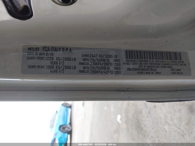 2020 RAM PROMASTER CITY ZFBHRFAB8L6P28343 Photo 8