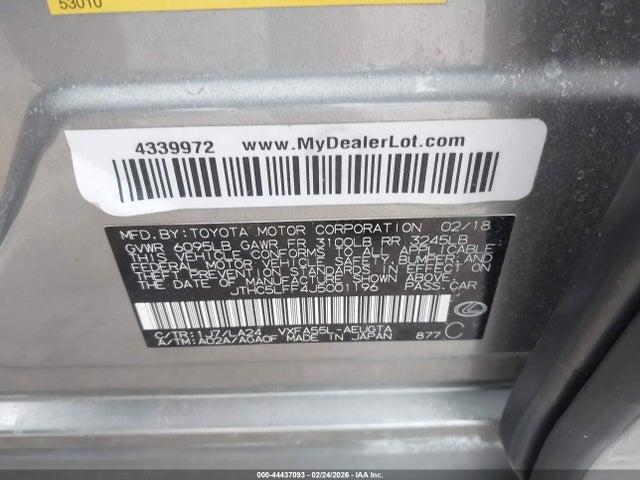 Aukcja sprzedaży 2018 Lexus Ls 500, vin: JTHC5LFF4J5001196, numer aukcji: 44437093