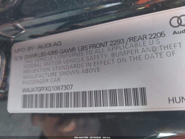 2016 AUDI A3 WAUA7GFFXG1067307 Photo 8