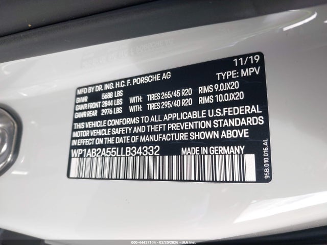 2020 PORSCHE MACAN WP1AB2A55LLB34332 Photo 8