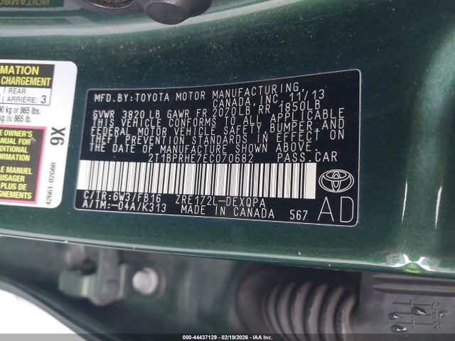 Toyota Corolla Le Eco 2014 2T1BPRHE7EC070682 Image 9