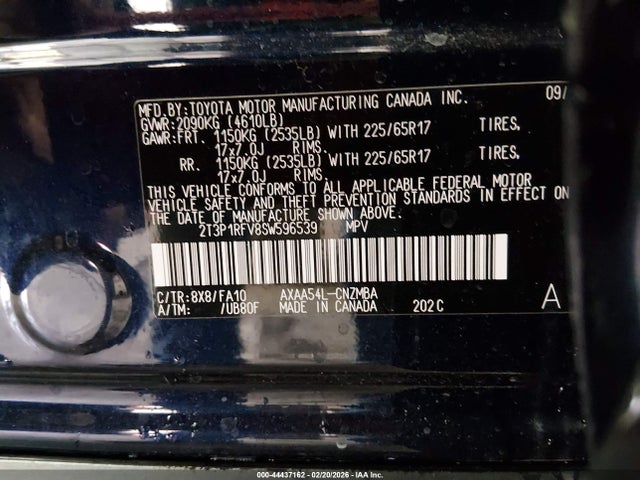 Toyota Rav4 Xle 2025 2T3P1RFV8SW596539 Image 9
