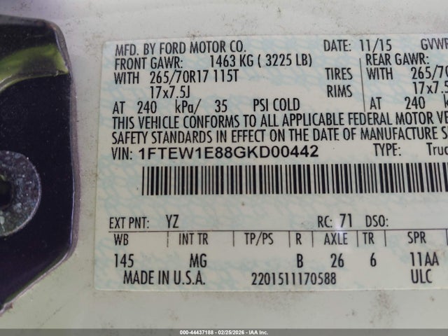 Ford F-150 Xlt 2016 1FTEW1E88GKD00442 Image 9
