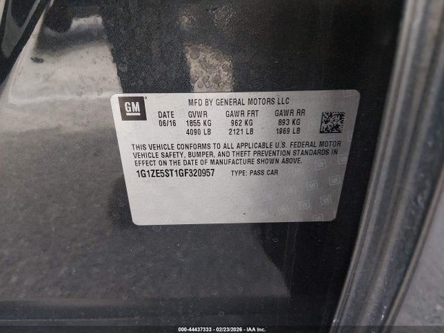 1G1ZE5ST1GF320957 Chevrolet MALIBU 1LT