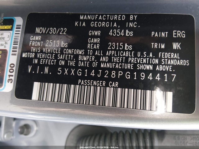 2023 KIA K5 5XXG14J28PG194417 Photo 8