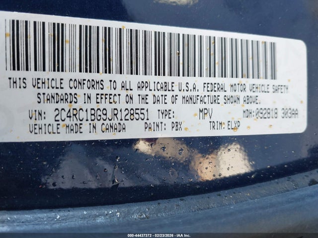 2018 CHRYSLER PACIFICA 2C4RC1BG9JR128551 Photo 8