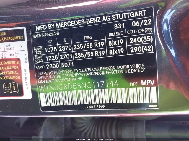 2022 MERCEDES-BENZ GLC 300 W1N0G8DB8NG117144 Photo 8