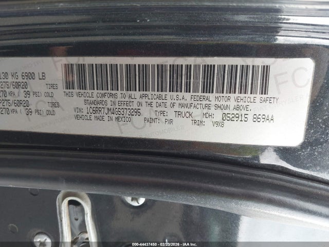 1C6RR7JM4GS373295 RAM 1500 Laramie
