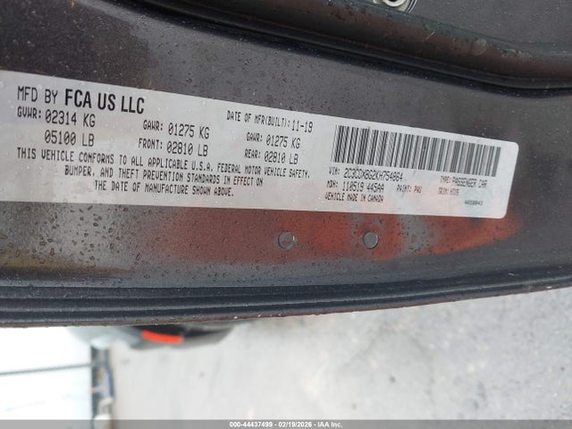 2019 DODGE CHARGER 2C3CDXBG2KH754864 Photo 8