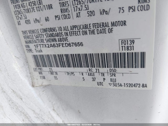 Ford F-250 Xl 2015 1FT7X2A63FED67656 Image 9